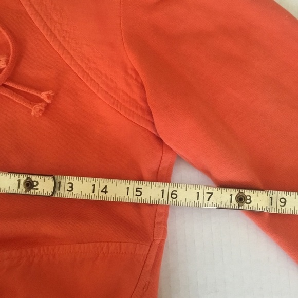 Prairie UNDERGROUND orange hooded zippered cardigan SMALL - Picture 10 of 14